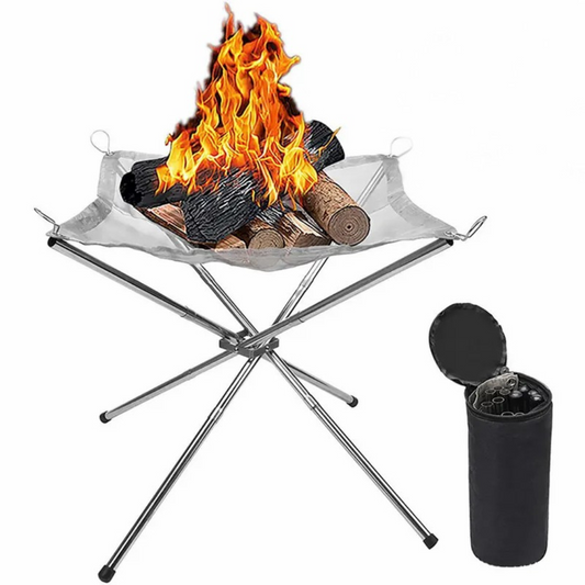 CampFlex™ – Tazón de fuego plegable de acero inoxidable