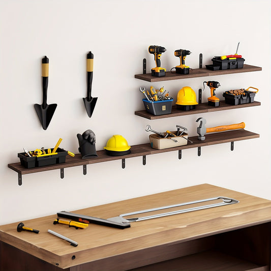 CarbonLinie: Estantes de pared de madera – decorativos, robustos y flotantes en estilo granja para dormitorios y salas de estar