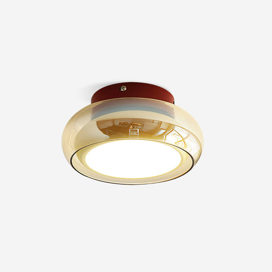 Cognora: Lámpara de Techo LED de Vidrio Retro – Lámpara de Techo Estilosa para Salones y Dormitorios
