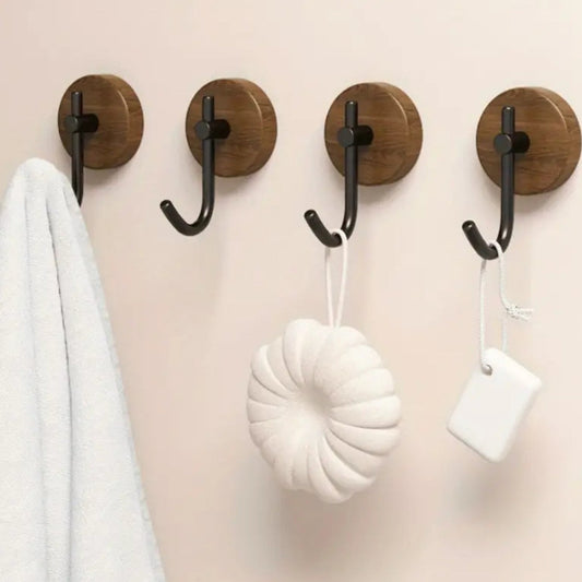 DesignPur: Ganchos de pared de madera – autoadhesivos, elegantes y compactos para espacios modernos