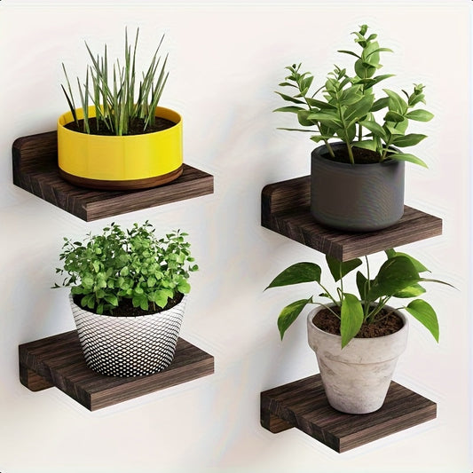 DunkelRaum: Estantes de pared de madera – elegantes, robustos y colgantes en estilo farmhouse para salas de estar y dormitorios