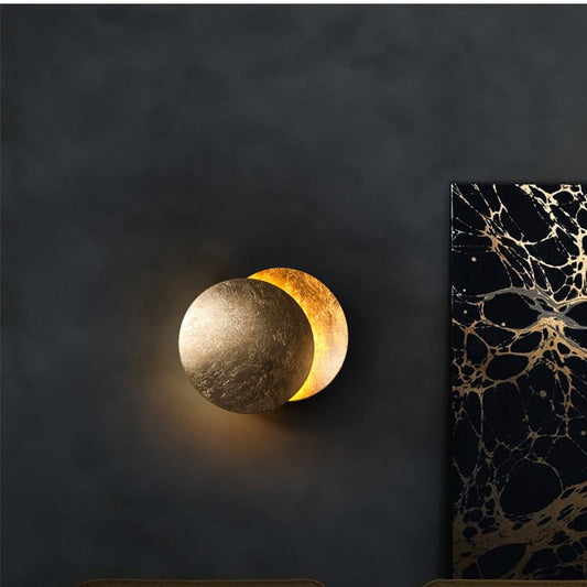 EclipseGlow: Lámpara de pared LED con efecto solar – Lámpara decorativa para salón y dormitorio