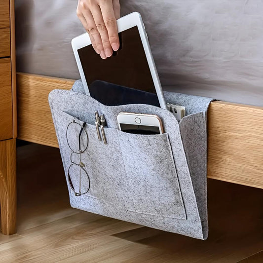 EinfachErreichen: Organizador de mesita de noche con compartimentos – robusto, compacto y práctico para dormitorio, oficina y residencia