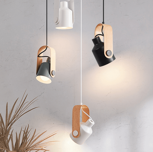 EiraBeam: Lámpara colgante escandinava de madera y metal – Diseño elegante para comedores y salas de estar