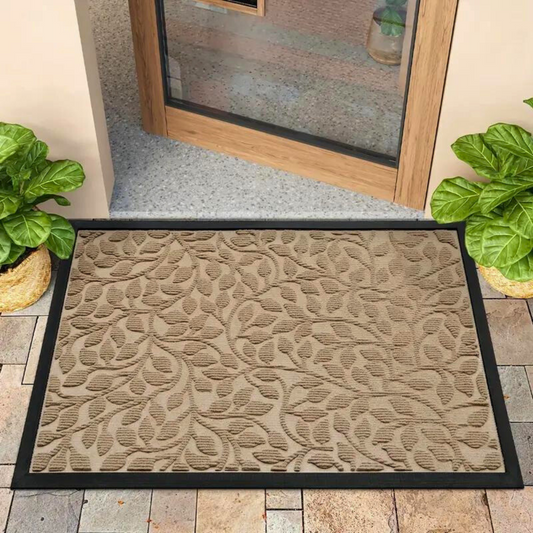 EleganzHain: alfombra decorativa – resistente, lavable y con elegante diseño de ramas para patio y garaje