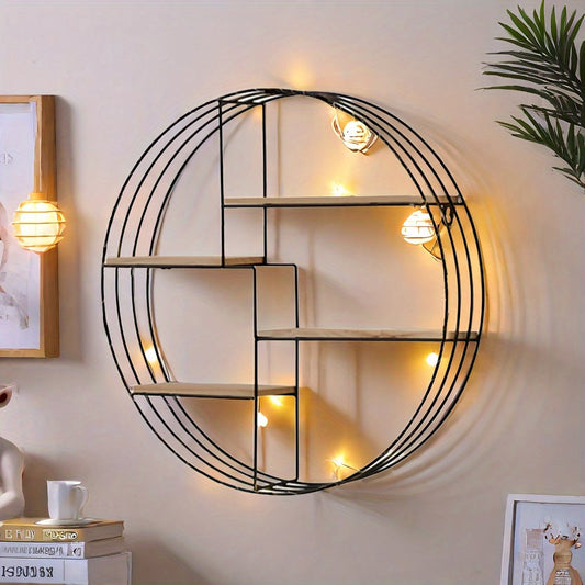 EleganzRund: Estante de pared decorativo – estable, de fácil cuidado y colgante en estilo vintage para salas de estar y baños