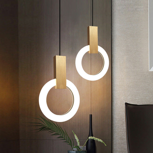 NordCirca: Lámpara colgante LED minimalista con aro de acrílico – para áreas de estar y entradas modernas