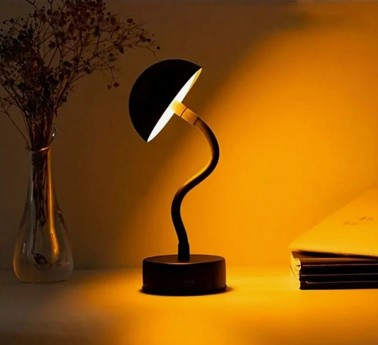 FlexLamp: Lámpara de mesa LED inalámbrica con diseño moderno de hongo y regulador táctil – para sala de estar y mesita de noche
