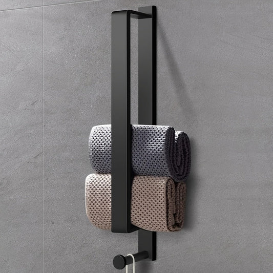 FlexStänder: Soporte de toallas para baño – soporte de aluminio independiente con ganchos, moderno y sin montaje para toallas de invitados