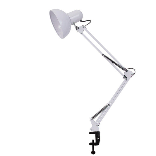 FlexiLux: Lámpara de mesa ajustable de metal con clip y LED de 1 llama – para escritorio y dormitorio