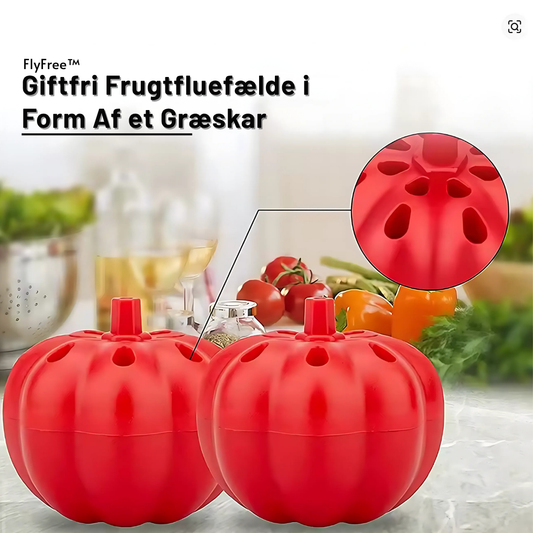 FlyFree™ – Trampa Ecológica para Moscas de Frutas en Forma de Calabaza