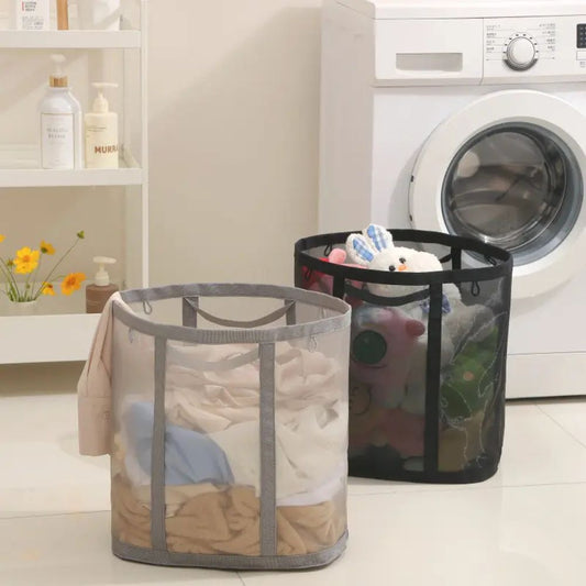 Cesto de ropa plegable de malla