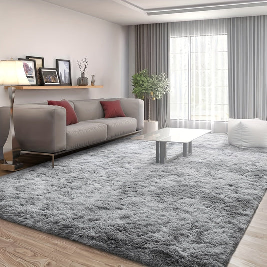 EstiloAcogedor: Alfombra de pelo largo y peluda con sensación acogedora y formato rectangular – para sala de estar y dormitorio