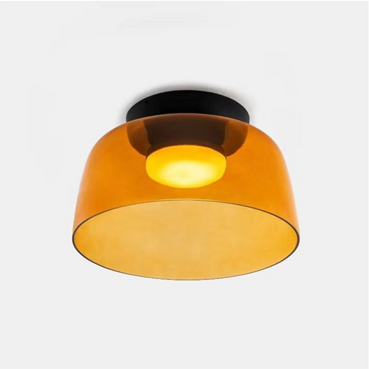 GlanzArte: Lámpara de techo de vidrio de diseño LED creativa – elegante y funcional para sala de estar y pasillo