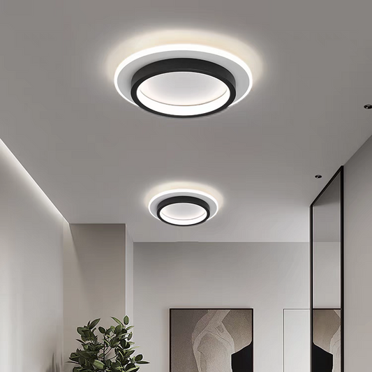 GlanzMetall: Lámpara de techo LED moderna redonda – decorativa y energéticamente eficiente para pasillos y áreas de estar