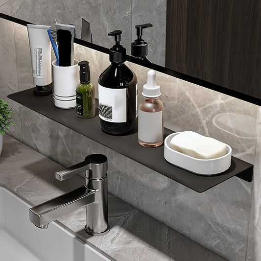 GlanzStahl: Estante de pared clásico – estable, inoxidable y flotante con aspecto de cromo para baño y sala de estar