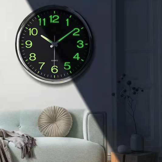 GlanzTick: Reloj de pared LED grande con pantalla iluminada y diseño elegante – para pasillo y sala de estar
