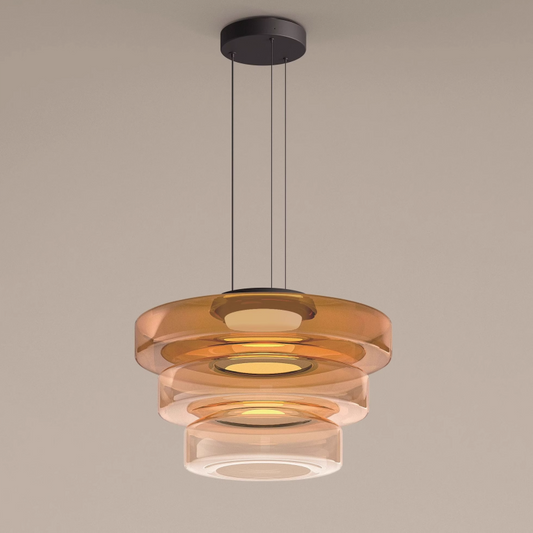 GlasMeister: Lámpara colgante de vidrio Bauhaus – Elegante lámpara de suspensión para sala de estar y comedor