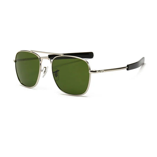 Gafas de Sol Vintage de Diseñador para Hombre AO con Estilo Militar Americano