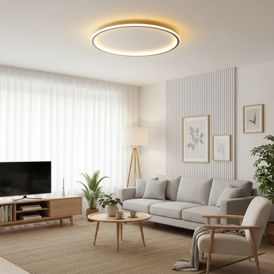 HaloNord: Lámpara de techo LED escandinava – Lámpara de techo redonda minimalista