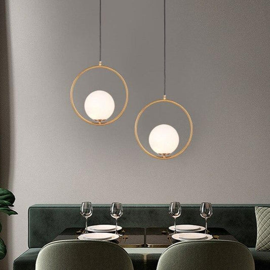 Harmonelle: Lámpara colgante de vidrio y hierro en cuatro variantes de estilo – para espacios de vida elegantes