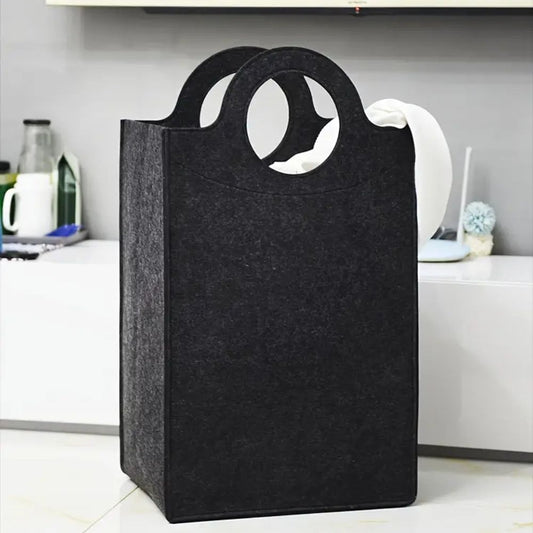 HausStil: Cesta de ropa de fieltro – moderna, ligera y decorativa para ropa, mantas y juguetes