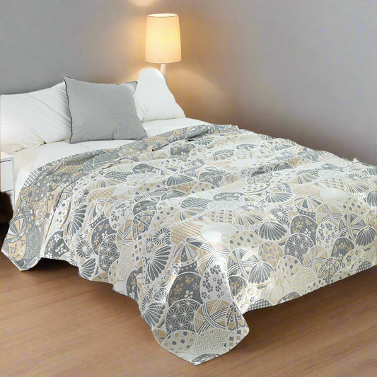 HavenLuft: Mantas de algodón de gasa de cuatro capas con estructura transpirable – para dormitorio y sofá