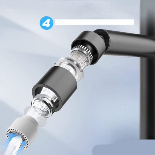 HydroSpin: Accesorio de chorro de agua giratorio de 360° – Grifo flexible para cocina y baño