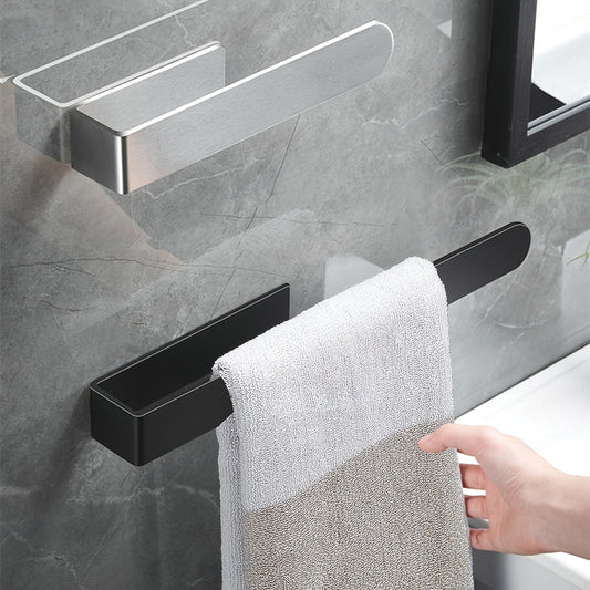 InoxDesign: Soporte para toallas de baño – elegante soporte de acero inoxidable, sin montaje y multifuncional para toallas y paños de cocina