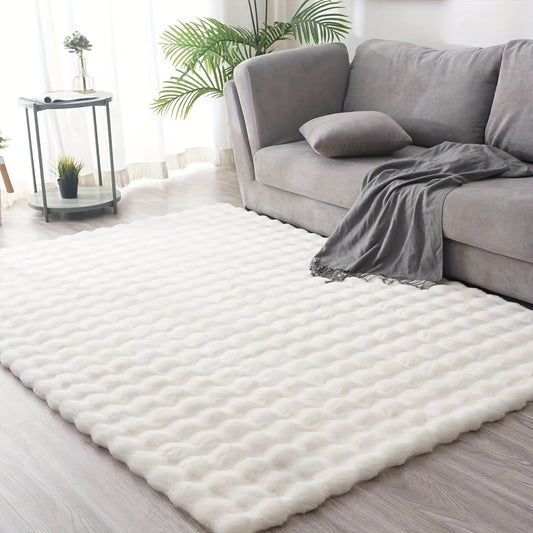 KuschelWohl: Alfombra de pelo largo suave en formato rectangular de poliéster – para el lado de la cama y espacios de vida