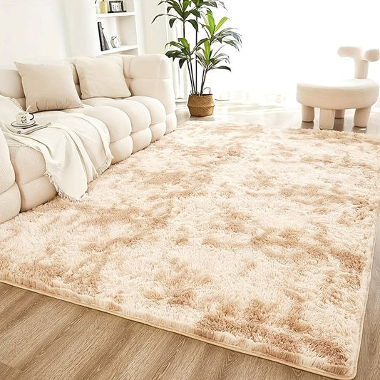 KuschelZeit: Alfombra de pelo alto suave de poliéster con estructura resistente – ideal para áreas de sofá y de estar