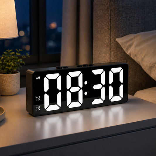 Reloj digital LED con control por voz