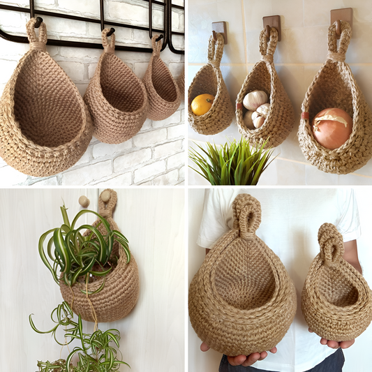 LandhausLiebe: cesta colgante de diseño Boho – hecha a mano, decorativa y versátil para el hogar y la decoración