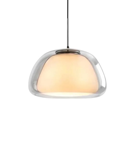 LichtDom: Lámpara colgante moderna – elegante lámpara de vidrio con apariencia de cristal, lujosa para dormitorio y oficina