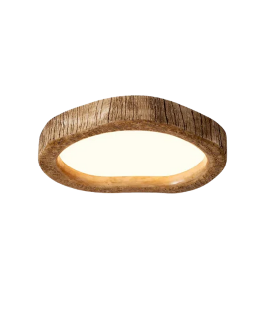LichtHarmonie: Lámpara de techo de madera – combinación elegante de encanto rústico y diseño contemporáneo para salón y oficina