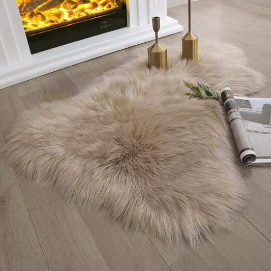 LichtRaum: Alfombra esponjosa de forma irregular moderna – decorativa para salas de estar, dormitorios y espacios interiores