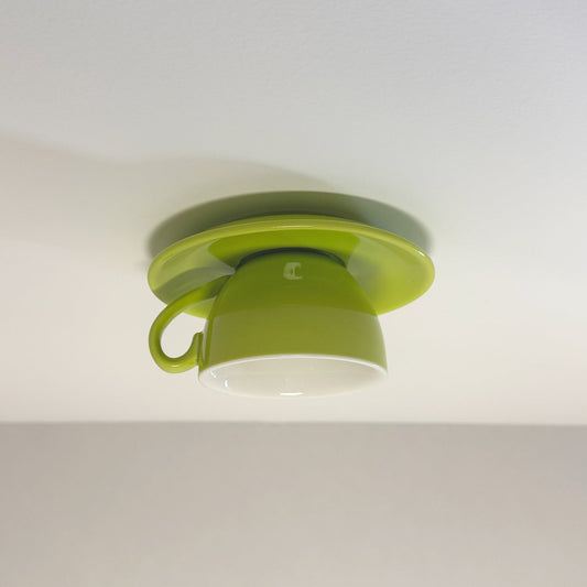 Liora: Lámpara de techo de cerámica en forma de taza – para dormitorio y salón