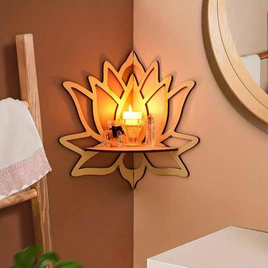 LotusForm: Estante de pared moderno – estable, elegante y flotante en diseño floral para oficina y hogar