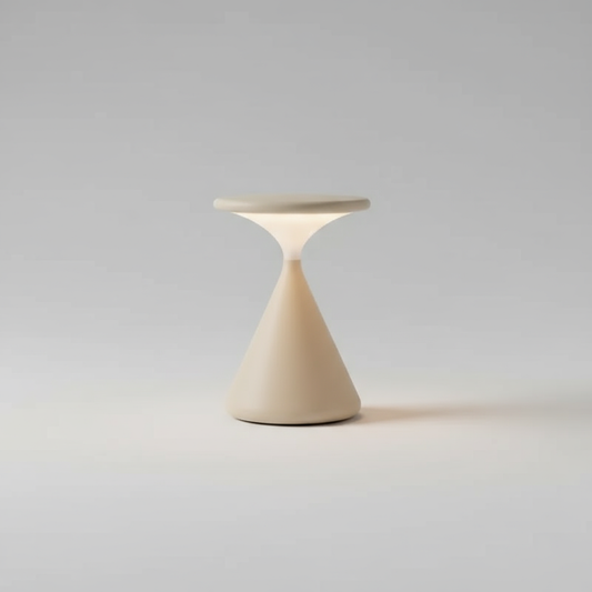 Lumevia: Lámpara de mesa LED inalámbrica – Luz de batería regulable en diseño de reloj de arena