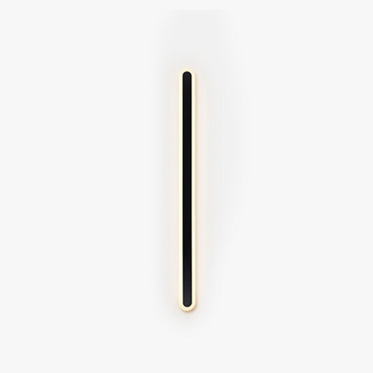 LumiAero: Lámpara de pared LED lineal exterior regulable, metal acrílico negro – para iluminación de terrazas y pasillos