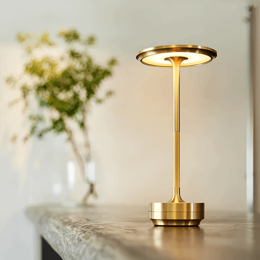 LumiAura: Lámpara de mesa LED inalámbrica – Luz ambiental recargable para sala de estar y dormitorio