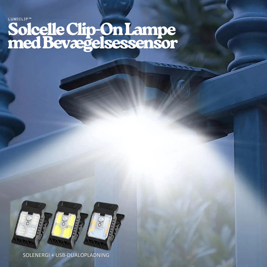 LumiClip™ – Lámpara de Clip Solar con Sensor de Movimiento