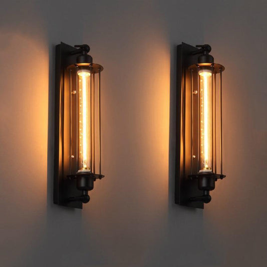 LumiIron: Lámpara de pared LED atemporal de metal con imagen luminosa romántica y encanto retro – para pasillo y habitación de invitados