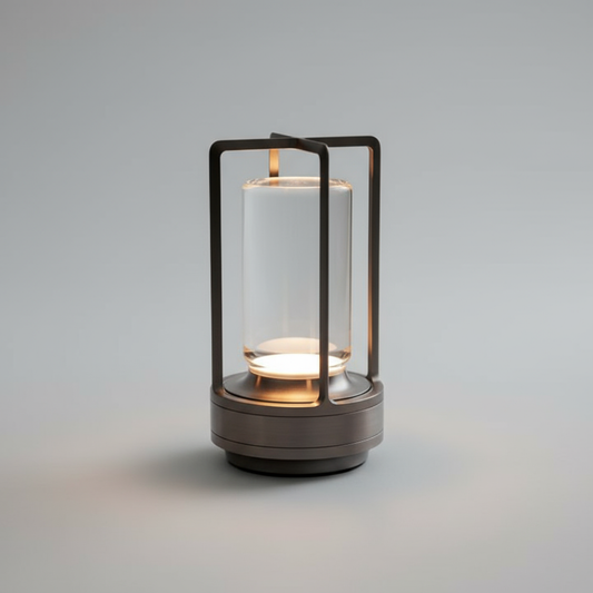 LumiSola: Lámpara de mesa LED inalámbrica con carga USB – regulable y a prueba de agua para interiores y exteriores