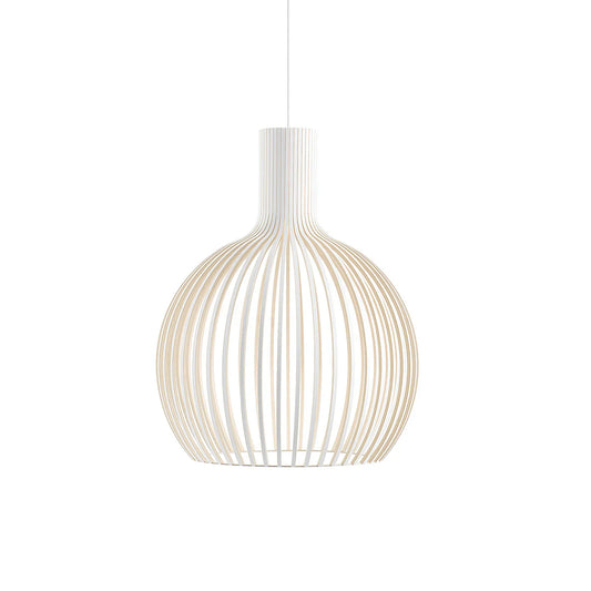 LumiVogel: Lámpara colgante de madera en forma de jaula para pájaros – Luz decorativa para salón y comedor