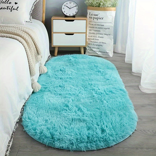 LumoNiva: Alfombra moderna ovalada de estilo neutro, cómoda bajo los pies – para dormitorios y espacios pequeños
