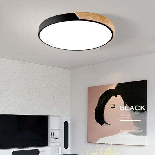 LumoraGlanz: Lámpara de techo LED escandinava redonda – lámpara de techo moderna y minimalista