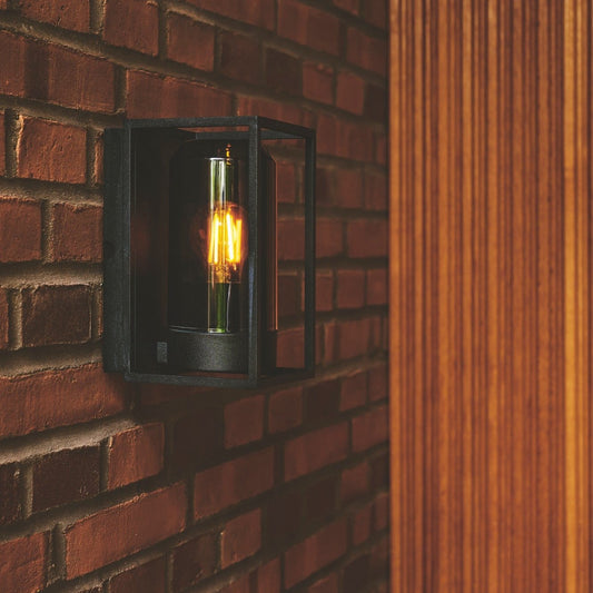Aplique de Pared Griffin, Negro/Humo