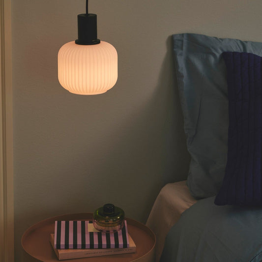 Luz Colgante Mini Milford, Ópalo/Negro