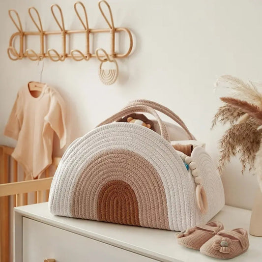 MamaStil: Organizador de almacenamiento para bebés – moderno, robusto y versátil para pañales, toallitas húmedas y accesorios